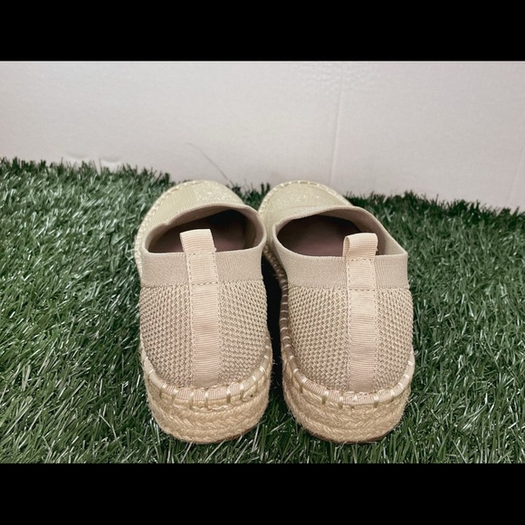 Fergalicious by Fergie Platform Slip-On Flats (Tan w/ Gold). Our Inventory:1-6 - Picture 4 of 6